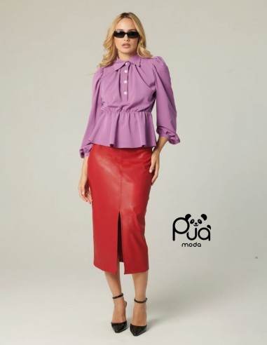 Gonna a Tubino in Ecopelle di Tendenza