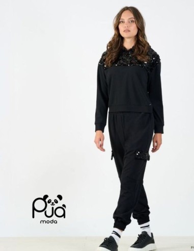 Felpa con Paillettes