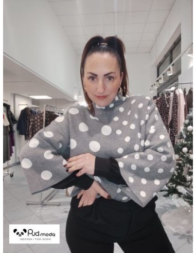 Maxi maglione pois