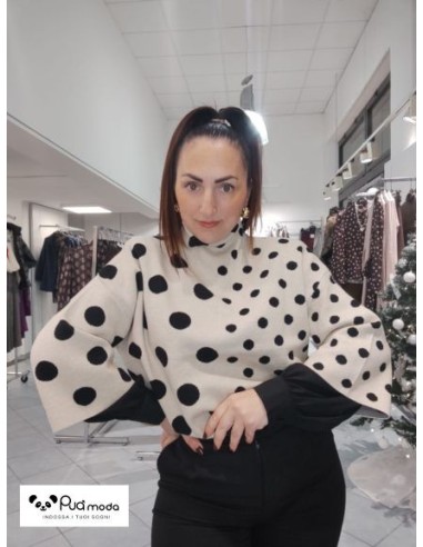 Maxi maglione pois