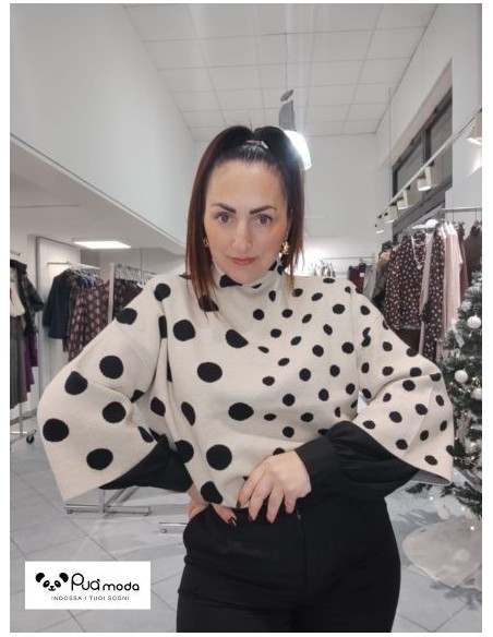 Maxi maglione pois