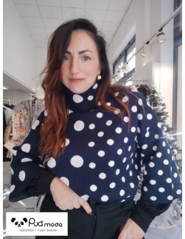Maxi maglione pois