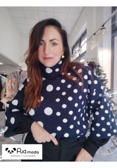 Maxi maglione pois