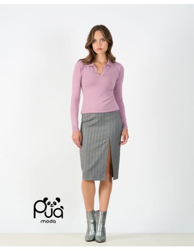 Gonna tubino donna con spacco elasticizzata | Puà Moda