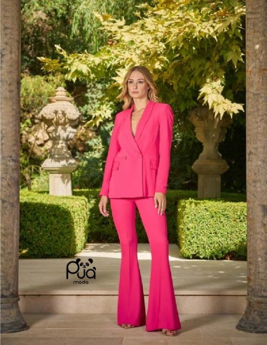 Pantalone a Zampa Donna con Vita Alta e Chiusura a Bottone | Made in Italy - Puà Moda