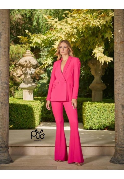 Pantalone a Zampa Donna con Vita Alta e Chiusura a Bottone | Made in Italy - Puà Moda