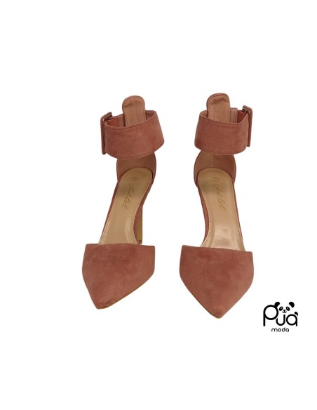 Sandalo Donna in Pelle Scamosciata con Tacco Fine 10 cm | Made in Italy - Puà Moda