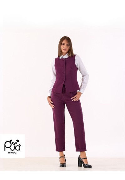 Gilet donna slim con chiusura a bottoni 100% made in Italy
