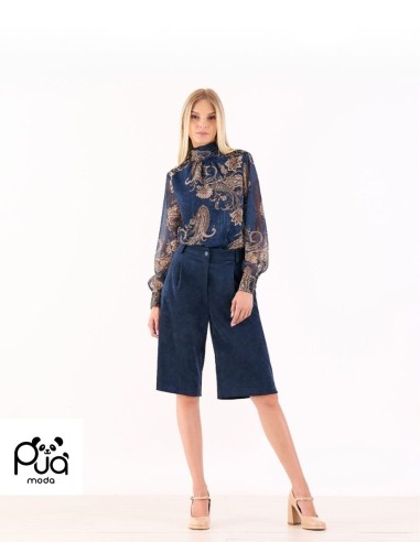 Casacca donna fantasia barocco con fiocco | Puà Moda