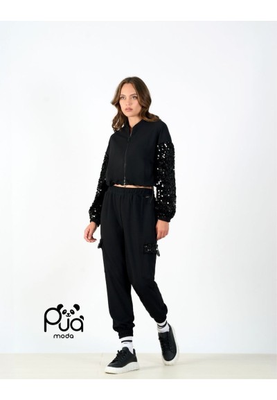 Pantalone Sportivo Glamour con Paillettes