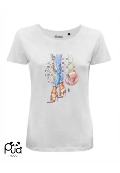 T-Shirt Cotone con Design Stampato