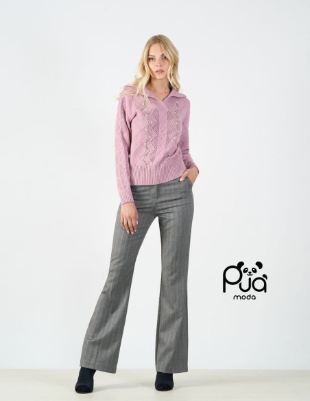 Pantalone a Zampa Elegante